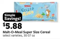 Fareway Malt-O-Meal Super Size Cereal offer