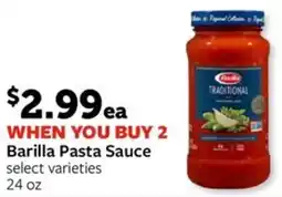 Fareway Barilla pasta sauce offer