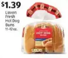 Aldi L'oven fresh hot dog buns offer