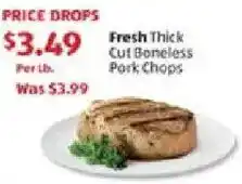 Aldi Fresh thick cut boneless pork chops offer