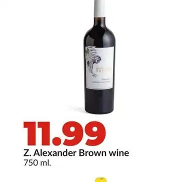 Hy-Vee Z. Alexander Brown wine offer