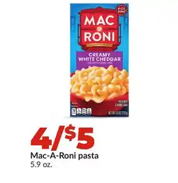 Hy-Vee Mac-A-Roni pasta offer