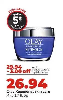 Hy-Vee Olay Regenerist skin care offer