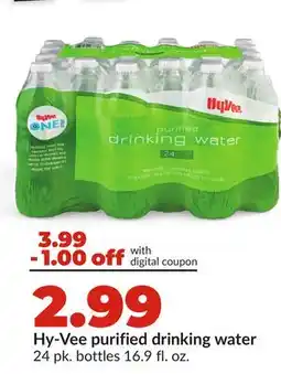 Hy-Vee Hy-Vee purified drinking water offer