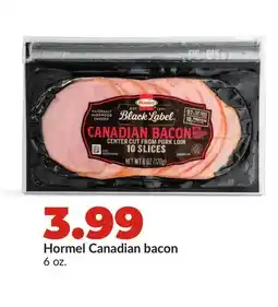 Hy-Vee Hormel Canadian bacon offer