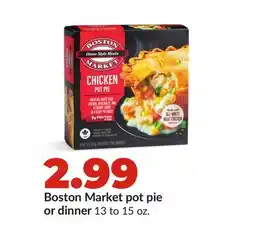 Hy-Vee Boston Market pot pie or dinner offer