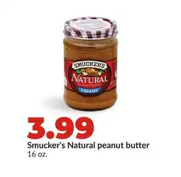 Hy-Vee Smucker's Natural peanut butter offer