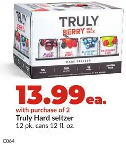 Hy-Vee Truly Hard seltzer offer