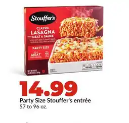 Hy-Vee Party Size Stouffer's entrée offer