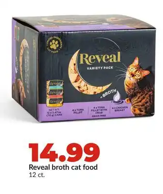 Hy-Vee Reveal broth cat food offer