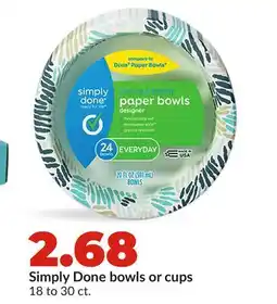 Hy-Vee Simply Done bowls or cups offer