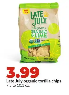 Hy-Vee Late July organic tortilla chips offer