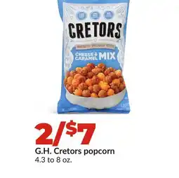 Hy-Vee G. H. Cretors popcorn offer