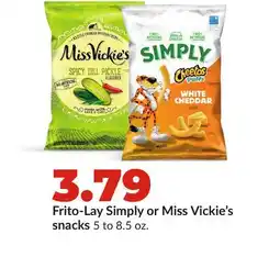Hy-Vee Frito-Lay Simply or Miss Vickie's snacks offer