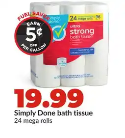 Hy-Vee Simply Done bath tissue offer