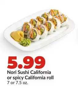 Hy-Vee Nori Sushi California or spicy California roll offer