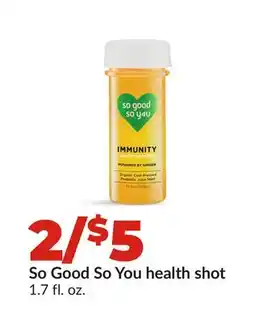 Hy-Vee So Good So You health shot offer