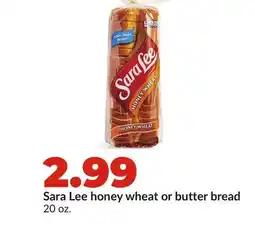 Hy-Vee Sara Lee honey wheat or butter bread offer