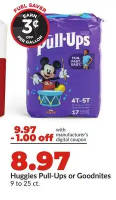 Hy-Vee Huggies Pull-Ups or Goodnites offer