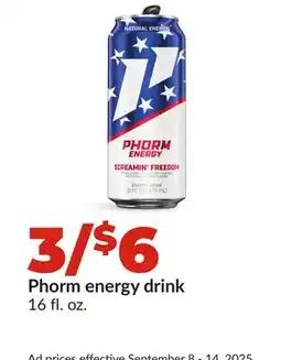 Hy-Vee Phorm energy drink offer