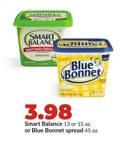 Hy-Vee Smart Balance 13 or 15 oz. or Blue Bonnet spread 45 oz offer