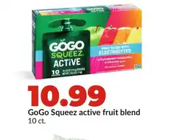 Hy-Vee GoGo Squeez active fruit blend offer
