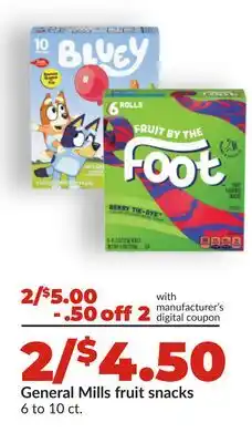 Hy-Vee General Mills fruit snacks offer