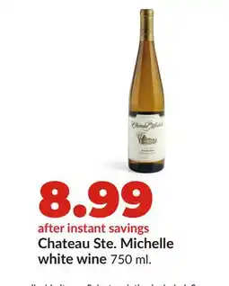 Hy-Vee Chateau Ste. Michelle white wine offer