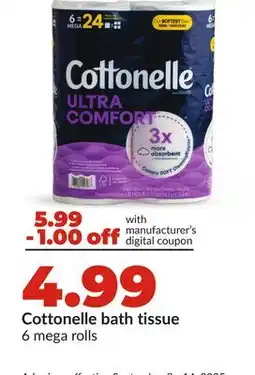 Hy-Vee Cottonelle bath tissue offer