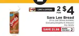 ShopRite Sara Lee Bread offer