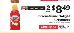 ShopRite International Delight Creamers offer