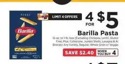 ShopRite Barilla Pasta offer