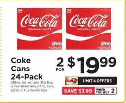 ShopRite Coke Cans 24-Pack offer
