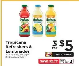 ShopRite Tropicana Refreshers & Lemonades offer