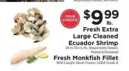 ShopRite Fresh Extra Large Cleaned Ecuador Shrimp offer