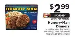 ShopRite Hungry-man Dinners offer