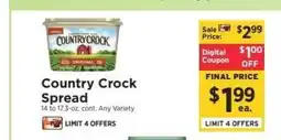 ShopRite Country Crock Spread offer
