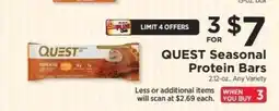 ShopRite QUEST Seasonal Protein Bars offer