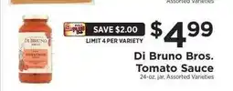 ShopRite Di Bruno Bros. Tomato Sauce offer