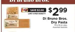 ShopRite Di Bruno Bros. Dry Pasta offer