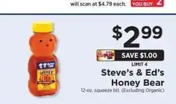 ShopRite Steve's & Ed's Honey Bear offer