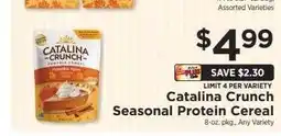 ShopRite Catalina Crunch Seasonal Protein Cereal offer