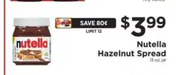 ShopRite Nutella Hazelnut Spread offer