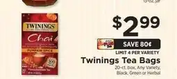 ShopRite Twinings Tea Bags offer