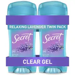 Walgreens Clear Gel Antiperspirant and Deodorant for Women Relaxing Lavender offer