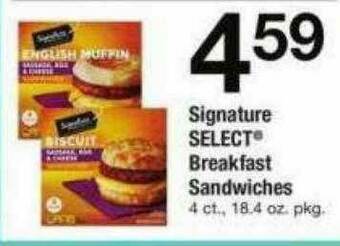 ACME Signature Select Breakfast Sandwiches offer