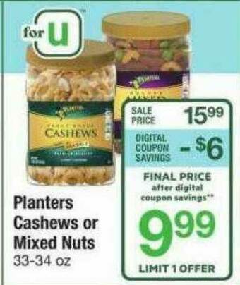 ACME Planters Cashews Or Mixed Nuts offer