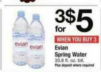 ACME Evian Spring Water offer
