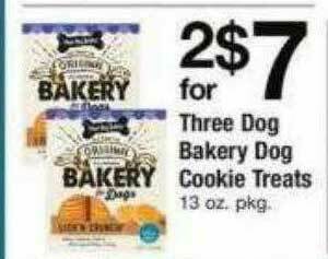 ACME Three Dog Bakery Dog Cookie Treats offer