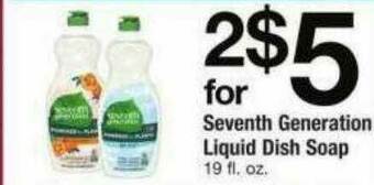 ACME Seventh Generation Liquid Dish Soap offer